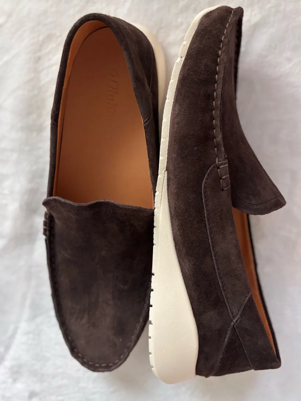 OLUKAI Men's Ka'a Brown Italian Suede Slip On Loafer--NEW--12